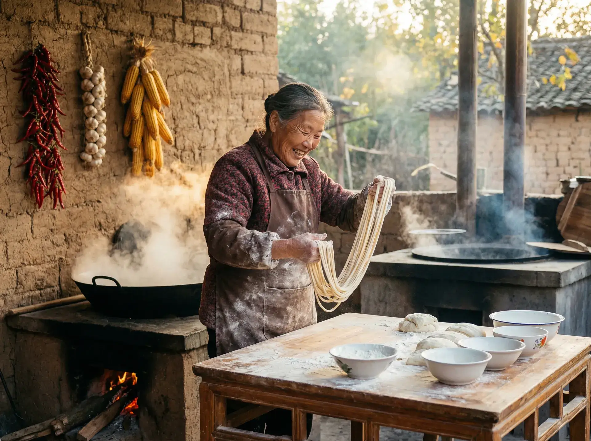 农家大嫂手擀面 - 色老板最新地址2017影院 乡村美食